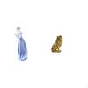 Porcelain Lady And Lion Modern Nordic Figurine Sculpture for Shelf Desk Cabinet Bookshelf Bedroom