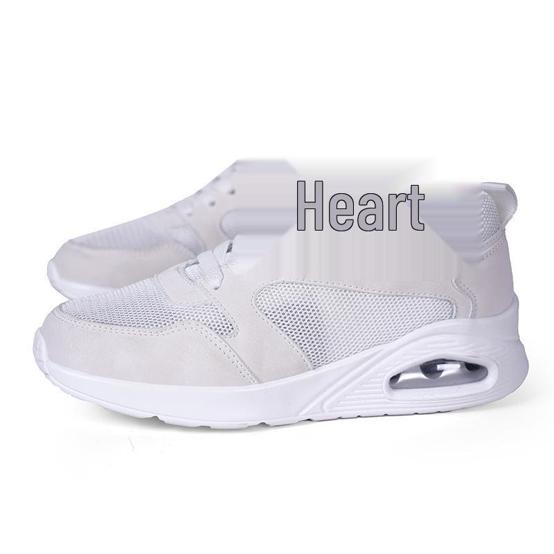 Unisex Cross-Border Air Cushion Mesh Sneakers - Breathable, Height Increasing, Thick Sole for Travel and Sports 36