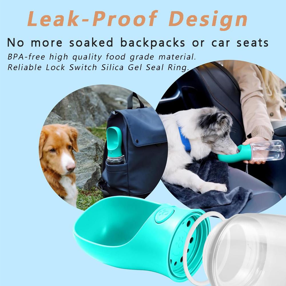 Dog Water Bottle with Storage Food and Water Container for Puppy Portable Pet Water Bowl for Dog Water Dispenser Dog Water Bowl