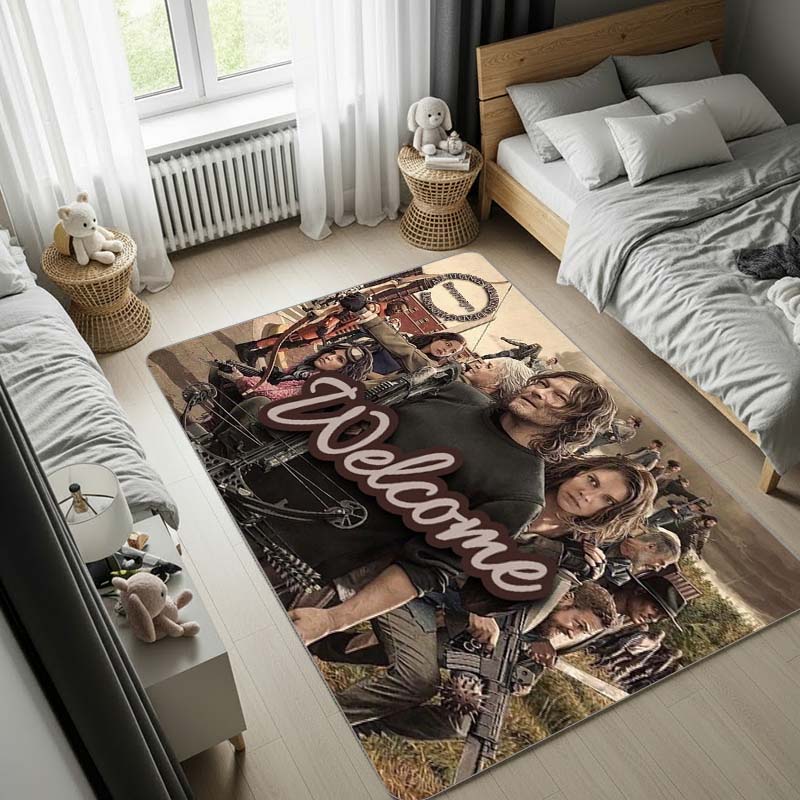The Walking Dead Rug, Music Carpet,Bedroom Rug, Doormat,Living Room Rug, Bedside Carpet, Computer Chair Mat, Christmas Gift.