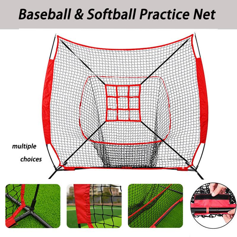 Baseball Practice Net Hitting & Pitching Softball Practice Net Portable Outdoor Baseball Training Set