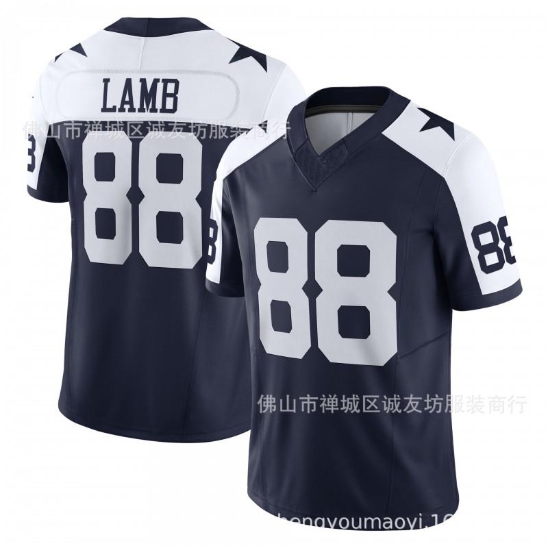 3rd Gen Embroidered Football Jersey Mens Sports Shirt White Lamb Design