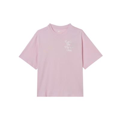 Sportswear Soft Casual Breathable Letter Dopamine Short Sleeve T-Shirt Women T-Shirt Pink Foam HM4581663
