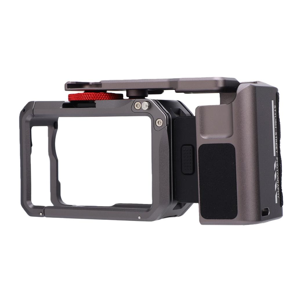 Camera Grip Holder Set Fit for DJI Osmo Action 6 Metal Action Camera Protective Frame with Shutter Key Screen Sunshade