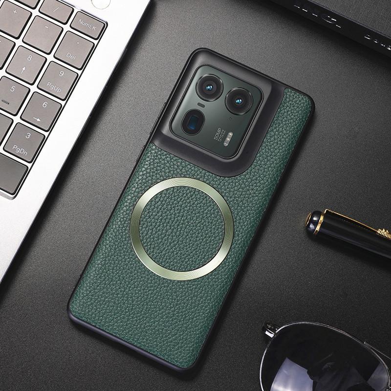 Applicable To Motorola X50ultra Mobile Phone Case Edge50pro Magnetic Leather Pattern G85/G45 All-inclusive Protective Case