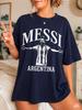 Limited Edition Messi Argentina Vintage 90s Style T-shirt, Men's and Women's, Summer, Cotton, Gothic, Short Sleeve, New.