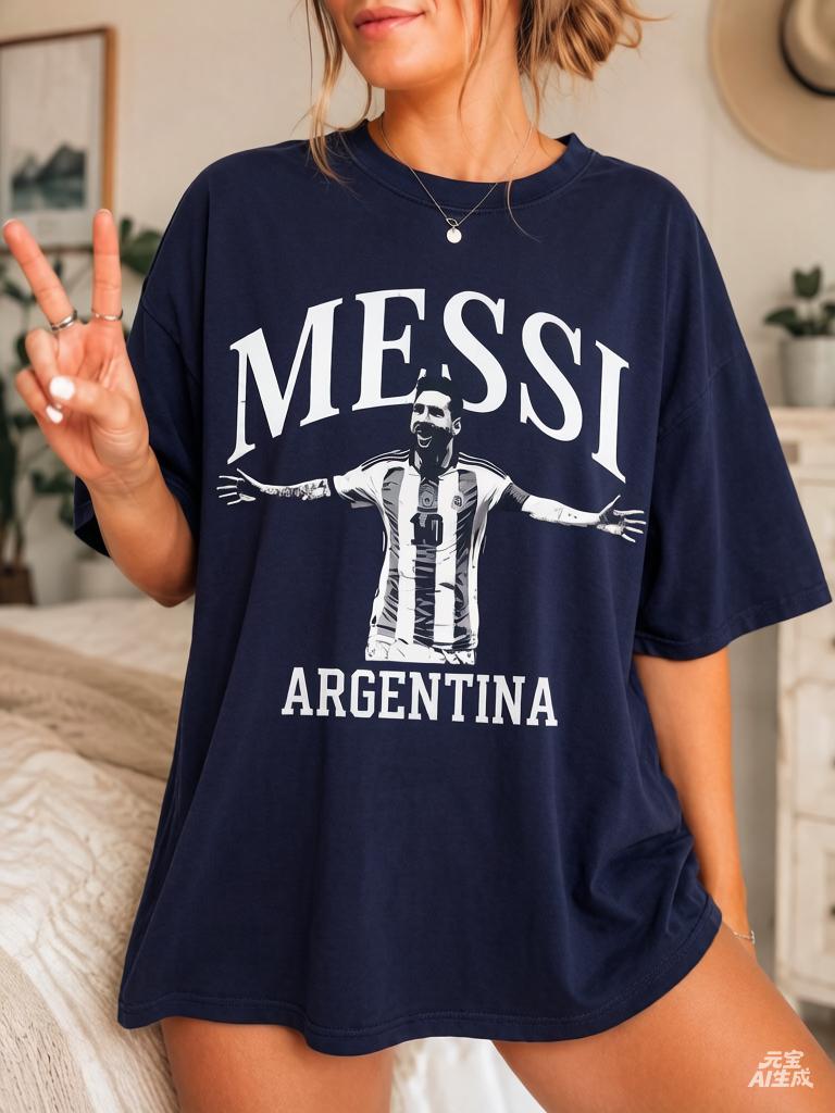 Sınırlı sayıda Messi Arjantin 90'lar vintage tarzı tişört, erkek ve kadın, yazlık, pamuklu, gotik, kısa kollu, yeni.