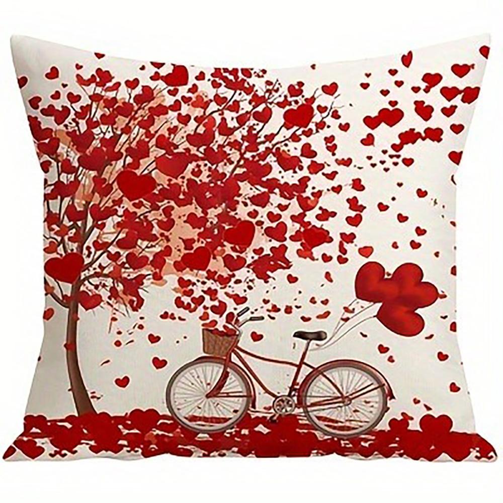 Home Decor Love-Themed Digital Print Pillow Covers Pattern Cushion Cover Suitable For Sofa Bedroom Car Pillow Cover