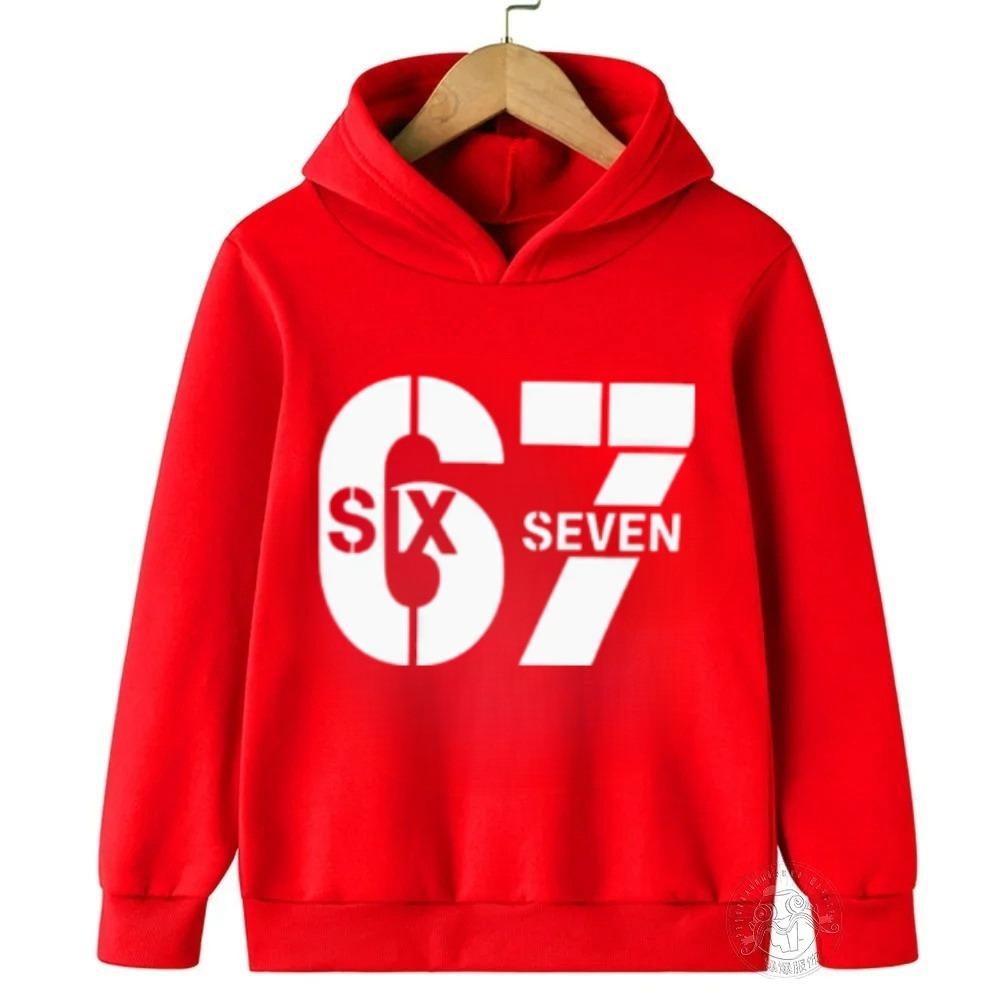 Fashion Men and Women's Hoodies Funny Letter 6 7 Print Hoodies Pullover Casual Sweatshirt Top Outdoor Long Sleeve Clothing