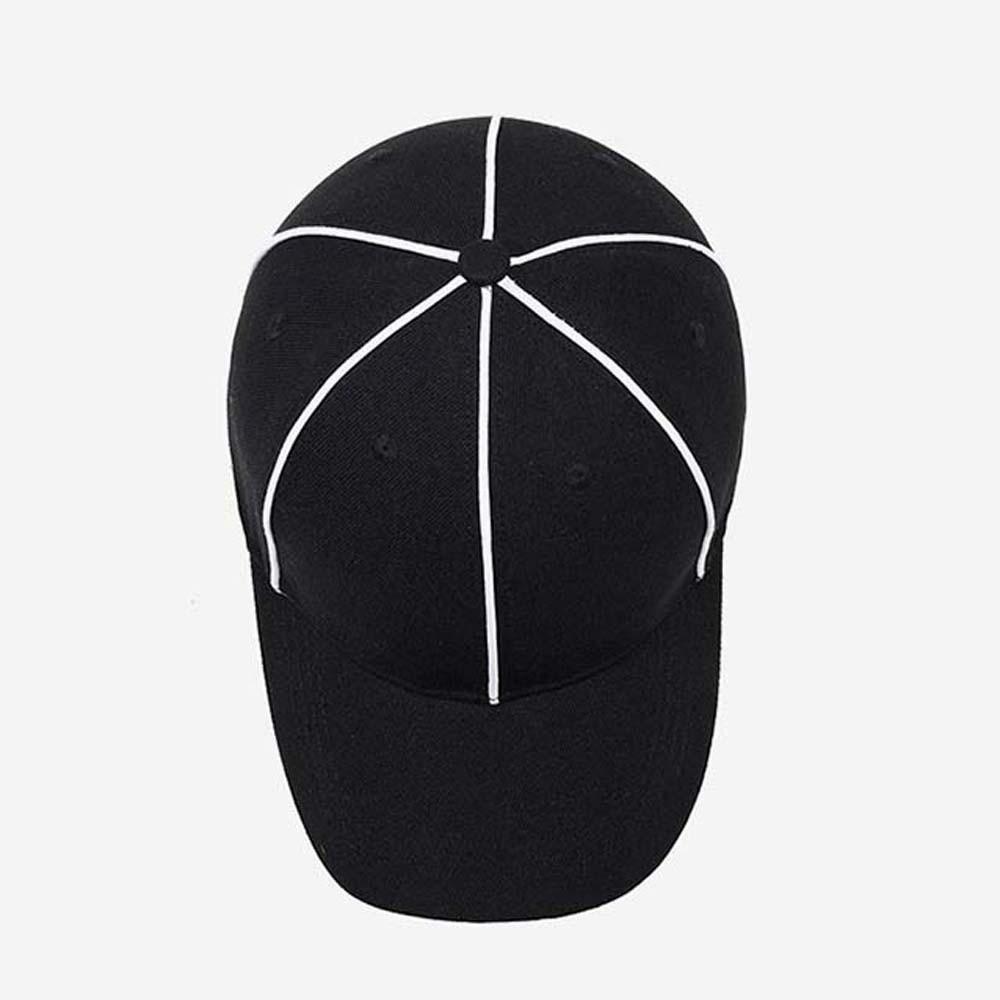 Adjustable Professional Referee Baseball Cap Black / White Peak Cap for Soccer Match Women
