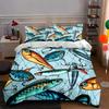 Fishing Lure Pattern Bedding Duvet Cover Sets Duvet Covers Pillowcases, Birthday Gifts (1 * Duvet Cover 2 * Pillowcases, Without Duvet Insert)