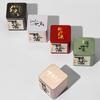 Portable Tinplate Tea Tin Square Moisture-proof Tea Jar Large Capacityf Sealed Tea Can for Home&Travel