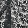 1 Yard Halloween Ghost Skull Flower Printed Lace Mesh Fabric Soft Tulle Halloween Party Decoration Diy Apparal Sewing Fabric