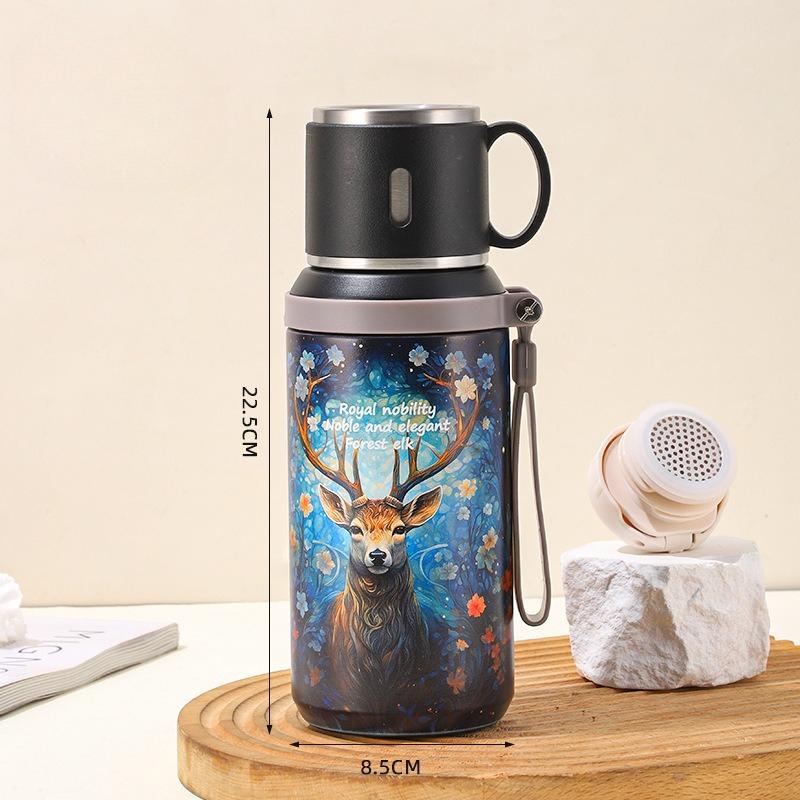 Good-looking 316 Stainless Steel with Insulated Bottle Cup and Suitable for Camping, Cycling, Office and Home-Four Seasons Drinks