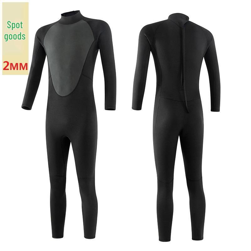 2MM-3MM Men's and Women's Jellyfish One-Piece Snorkeling and Surfing Wetsuit - Warm, Sun-Protective, Long Sleeve Swimsuit