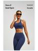 Set de Yoga cu Sutien Sport din Nailon Rezistent la Șocuri, Față-Spate și Pantaloni pe Nouă Puncte pentru Femei