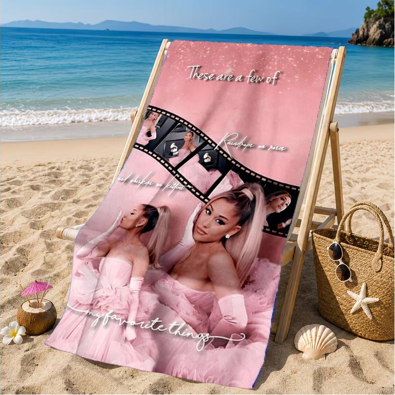 Music Pop Ariana Fashion Beach Towel, Microfiber Beach Towel, Perfect For Pool, Beach, Travel, Home Decor Beach Party Fan Gifts