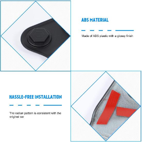 2PCS Door Screw Protector Cover Trim for 2018-2021 Jeep Wrangler JL JLU, for 2020-2021 Jeep Gladiator JT (Black)