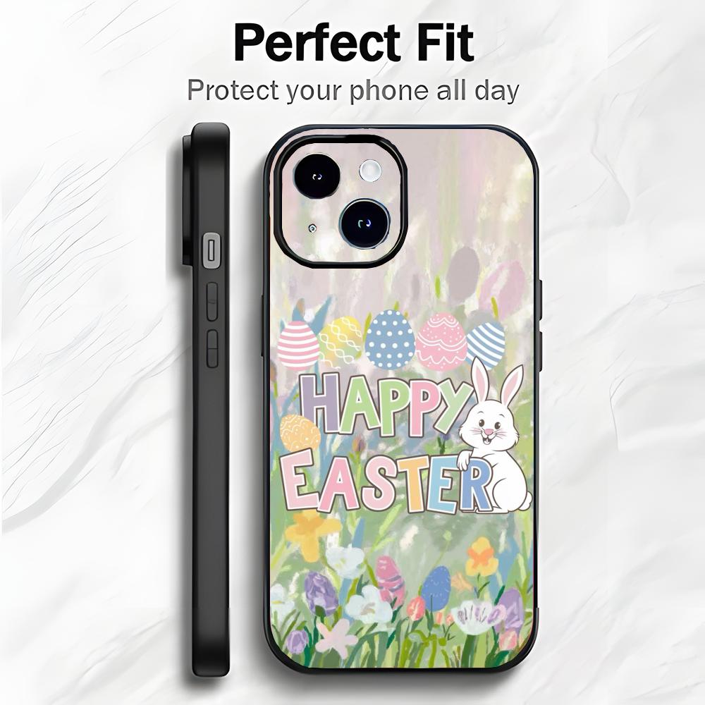 

Happy Easter Kawaii Rabbit Phone Case Phone Case Soft Packaging Lightweight For iPhone17 16 15 14 13ProMax iphone17air
