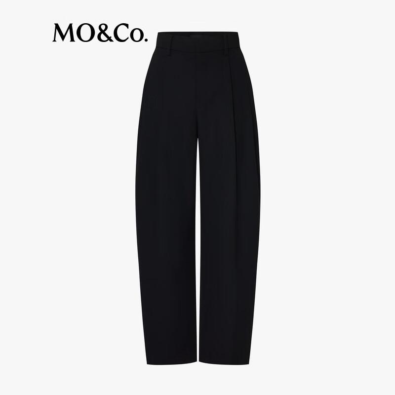 MO&Co. Women's Wool Blend Straight Leg Trousers