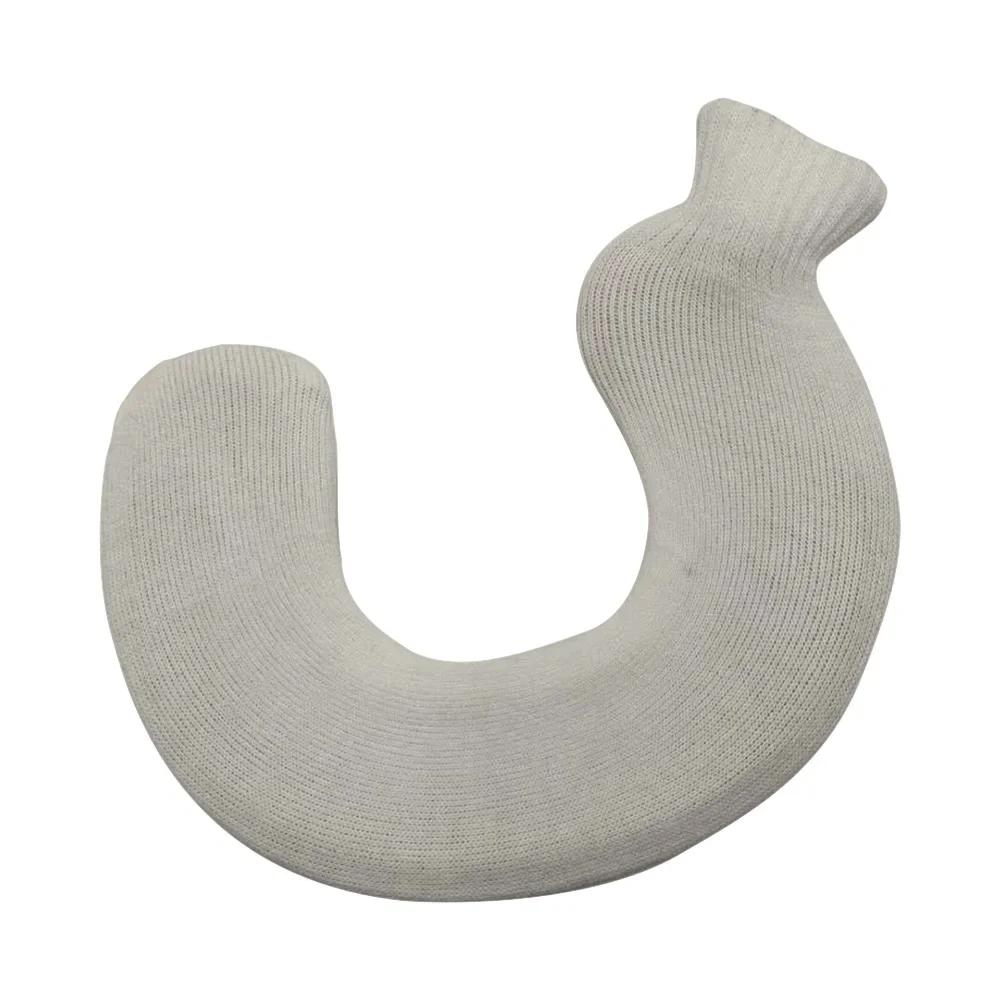 New 1L Portable Neck Washable Warm Protective Hot Water Bag Cover Hand Feet U Shaped Removable Explosion Proof Hot Water Bag