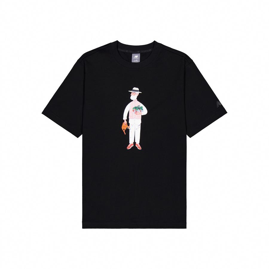 New Balance T Shirt Unisex Black NEE28083-BK M