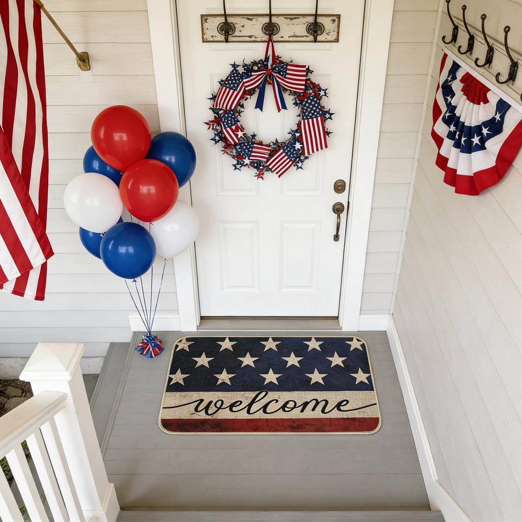 250th Anniversary Of Independence Day Rug, Patriotic USA Flag Area Carpet,Decor Rug For Living Room Bedroom Entryway