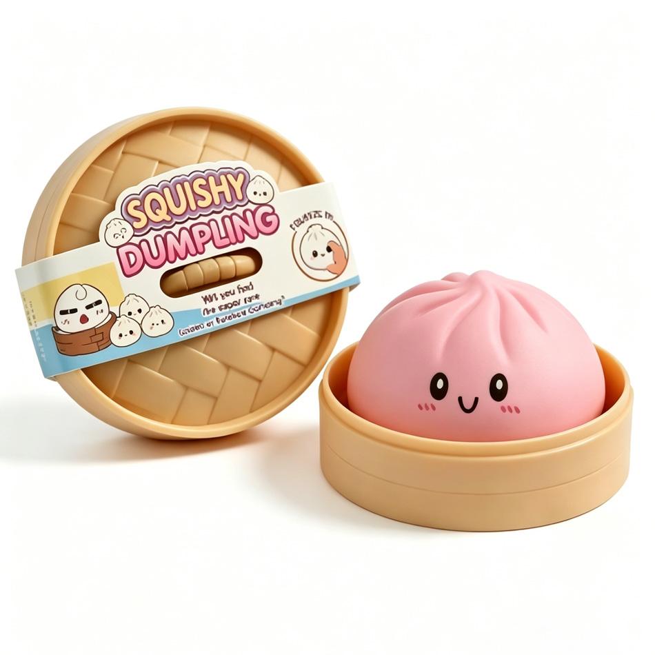 Dumpling Squishy Simulated Steamed Bun Squishy Stress Ball Colorful Food Squishy Sensory Fidget Toy Anti Stress Squeeze Balls