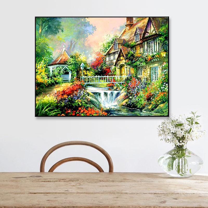 American Country Pastoral Style Living Room Dining Room Background Decorative Painting Bedside Bedroom Hotel Canvas Painting Art