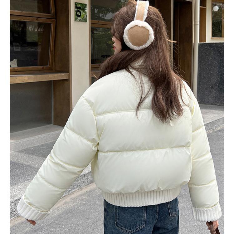 Fashionable Short Style Lightweight Warm Cotton Jacket for Women