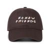 Korean Style 'No New Friends' Embroidered Unisex Baseball Cap with Sun Visor