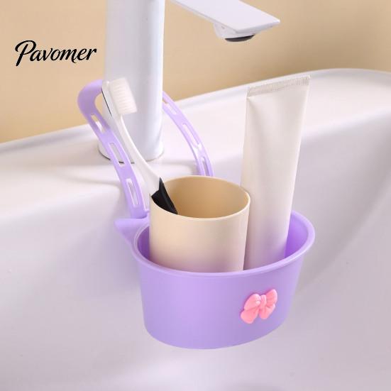 Kitchen Gadgets Storage Sink Filter Basket, Strainer, Hanging Drain Basket for Faucet, Dish Soap Holder No Drill Installation, Hole Design Washing