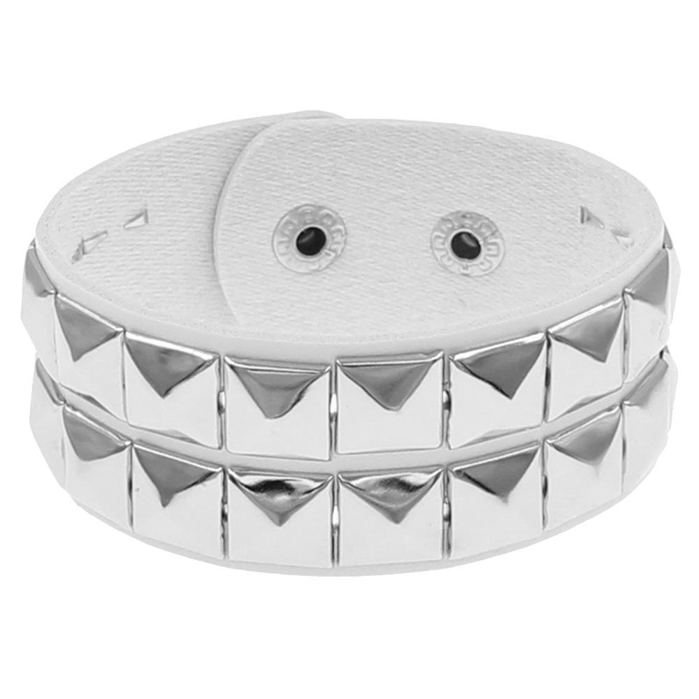 European & American Punk Street Style Rivet Bracelet: PU Leather Bangle