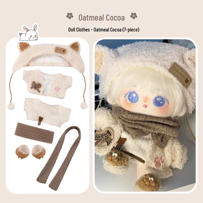 20cm Cotton Plush Doll Clothing Set - Daily Outfits for Boys & Girls