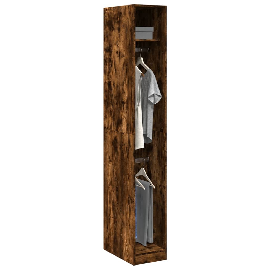 Wardrobe Smoked Oak 30 x 50 x 200 cm Engineered Wood