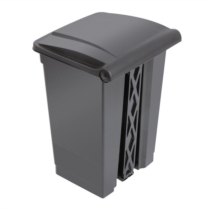 Poubelle de Cuisine - JANTEX - 45 Litres - Pédale - Polypropylène - Noir