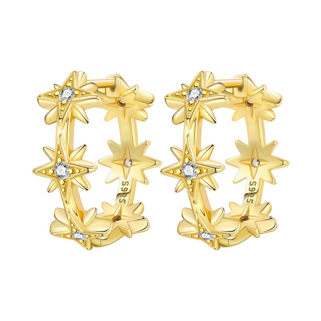Orstarry S925 Silver 18k Gold Modern Square Hoop Earrings For Women Trendy Jewelry Anniversary Gifts