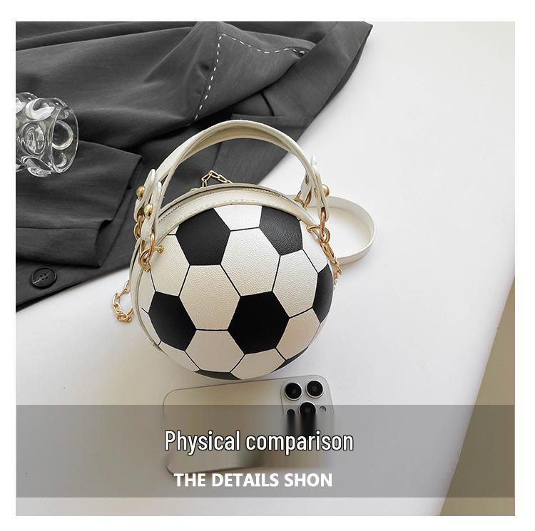 Women's Trendy Korean Style Basketball Crossbody Bag - Versatile, Hot Personality, Small Round Shoulder Bag