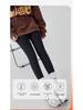 2024 New High-Waist Gray Velvet-Lined Women's Yoga Leggings: Warm Autumn/Winter Wear
