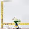 10pcs 3D Acrylic Self Adhesive Wall  Decor Sticker Mirror for Bedroom Edge Strip Corner Line Building Border Home Office Decor
