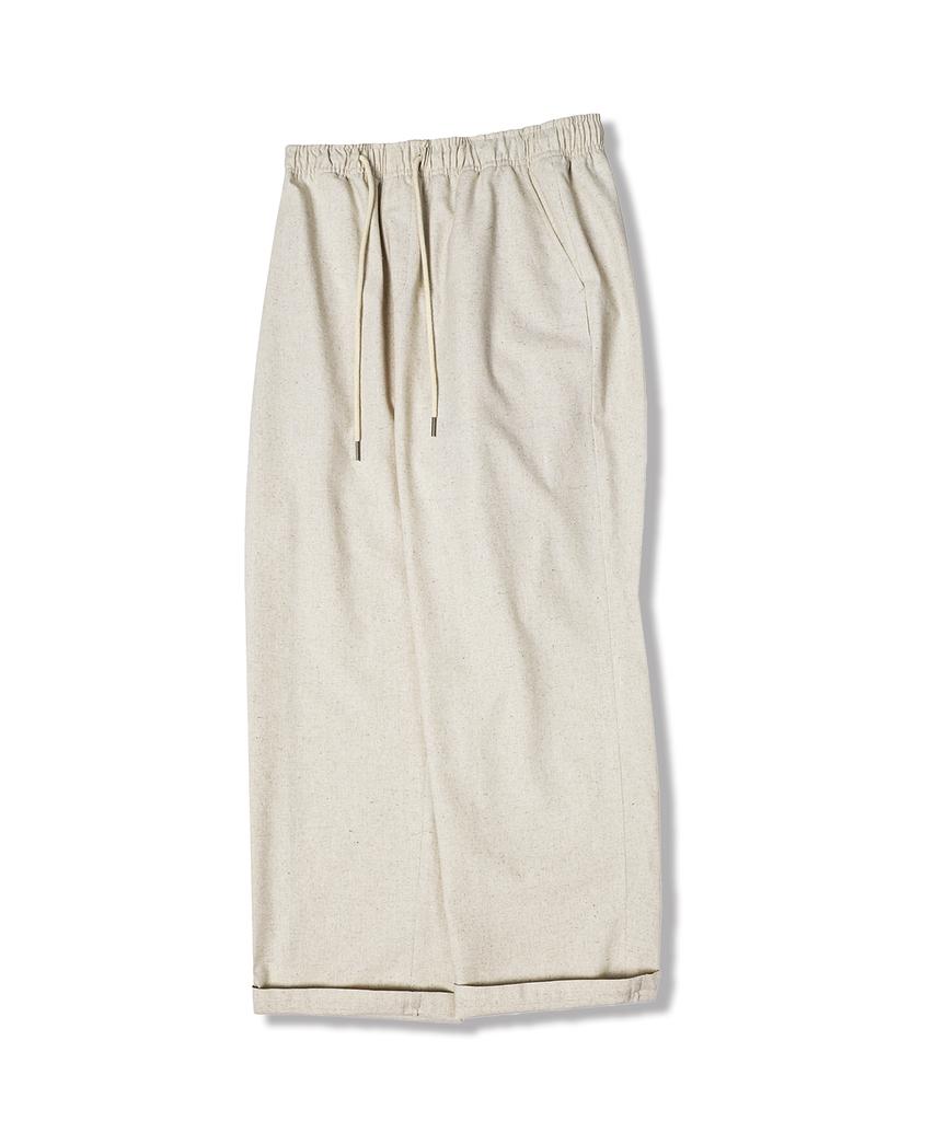 AVANDRESS French Linen-Like Semi-Wide Elastic Pants - 6 Colors