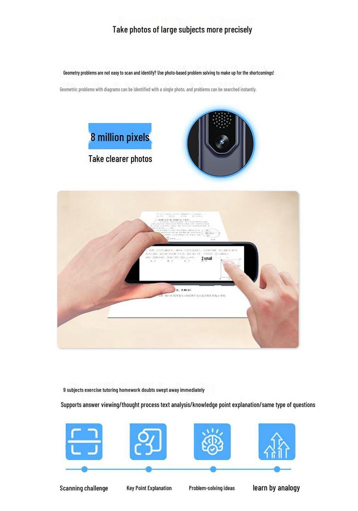 AI Smart Reading Pen: English Translation & Universal Dictionary for All School Subjects