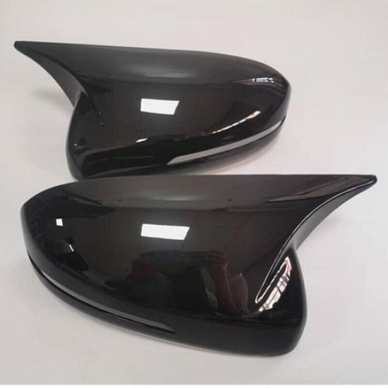 Gloss Black OX Horn Door Side Mirror Cover Guard Cap Fits Kia Optima K5 2011-15