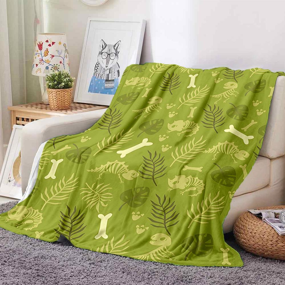 1 Stück Dinosaurier-Fossil Leichte Flanelldecke, Bequeme und Warme Decke, für Büro und Camping Sofa Bett, Wohnzimmer079
