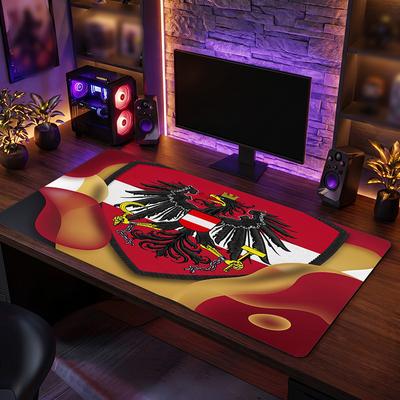 Austria Football Crest Mouse Pad, Extended Non Slip Rubber Desk Mat for Gaming Office Laptop Fan Gift