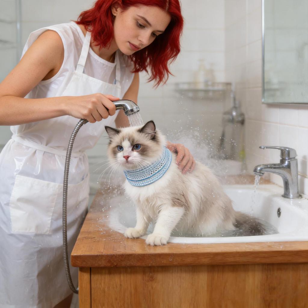 Cat Neck Brace Washable Waterproof Wound Protective Brace Cat Cone Collar for Small Medium Kittens Puppies Home Indoor Outdoor