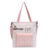 Plaid tutoring bag, new women's bag, trendy and fashionable, large-capacity single-piece messenger bag.