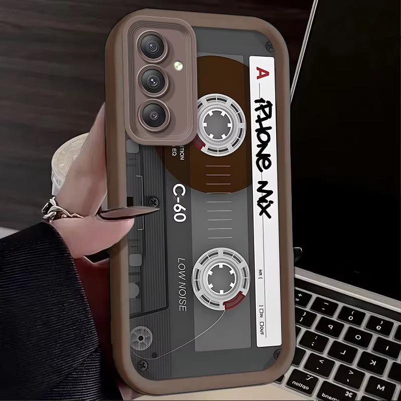 Retro Tape Pattern Phone Case for Samsung Galaxy S26 S25 S24 S23 S22 S21 S20 Plus Ultra FE A73 A72 A71 A52 A53 A32