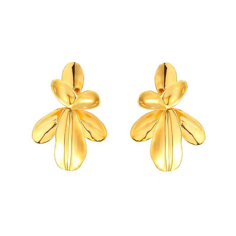 

Dami Enamel Flower Petal Stud Earrings – Versatile High-End Fashion for Women