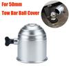 Car Tow Ball Cover 50mm Black/Silver Caravan Hitch Lockable Key Plastic